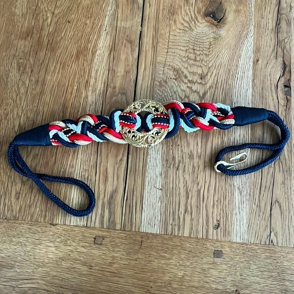 Motion East Vintage 80's 90's Twisted Multicoloured Rope Belt Sz M/L